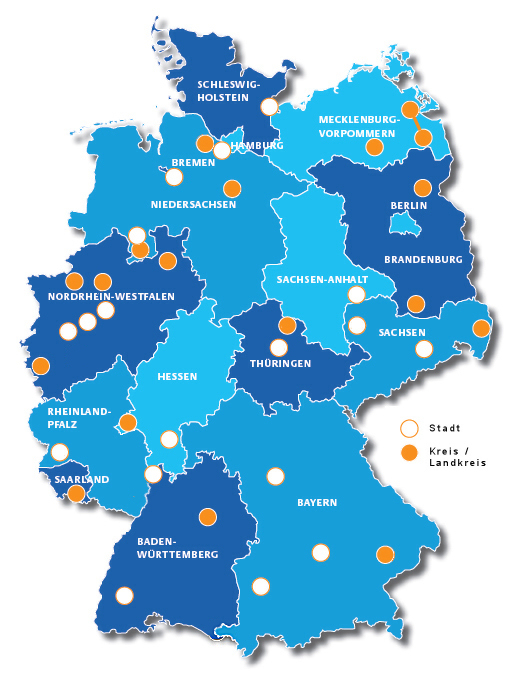 Lernen vor Ort – Teilnehmende Kommunen